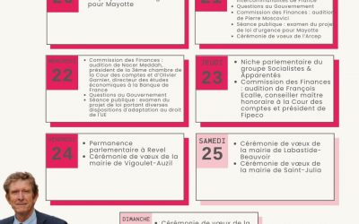 Agenda du 20 au 26 janvier 2025