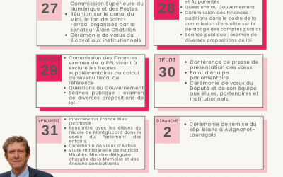 Agenda du 27 janvier au 2 février 2025
