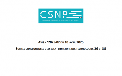Avis de la CSNP sur la fin de la 2G/3G : une transition nécessaire, mais à encadrer 