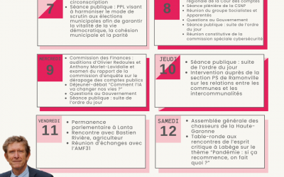 Agenda du 7 au 13 avril 2025