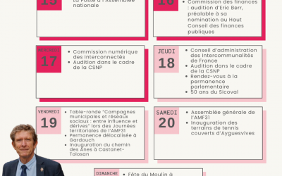 Agenda du 15 au 21 septembre 2025