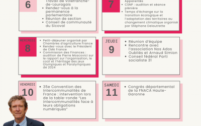 Agenda du 6 au 12 octobre 2025
