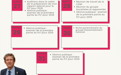 Agenda du 27 octobre au 2 novembre 2025