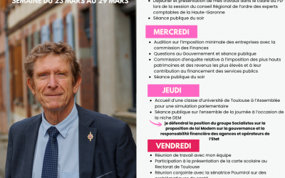 Agenda du 23 au 29 mars 2026