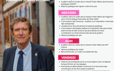 Agenda du 30 mars au 5 avril